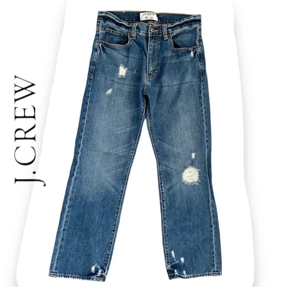 J. Crew Men’s 30x30 distressed blue jeans